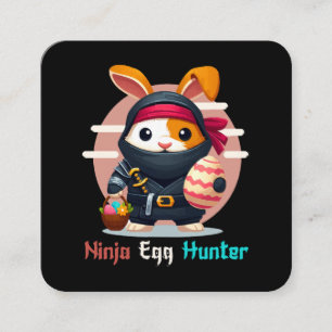 Ninja Egg Hunter Square Business Card