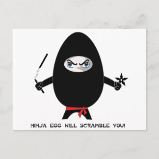 Ninja Egg will Scramble You Postcard