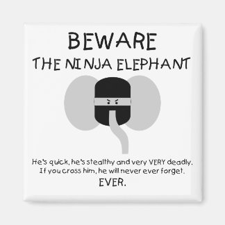 Ninja Elephant Magnet
