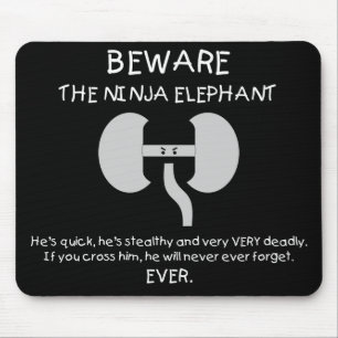 Ninja Elephant! Mouse Pad