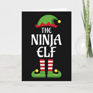 Ninja Elf Family Matching Group Christmas Outfit  Card