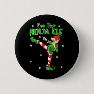 Ninja Elf Karate Taekwondo Martial Arts Mma Christ 2 Inch Round Button