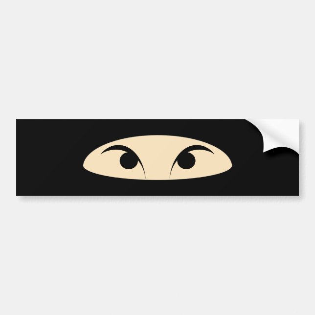 Ninja Face Bumper Sticker (Front)