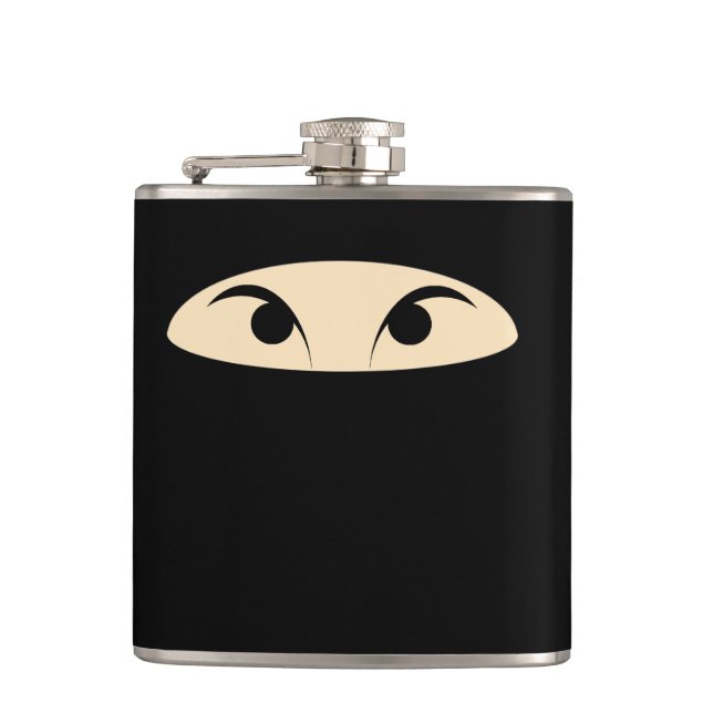 Ninja Face Hip Flask (Front)