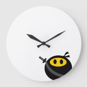 Ninja face large clock
