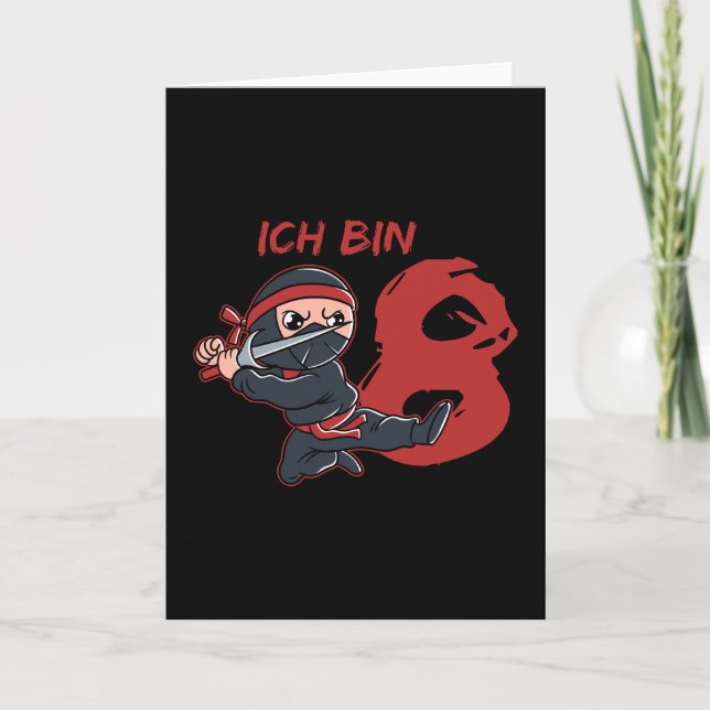 Ninja Fighter I Am 8 Years Card (Front)