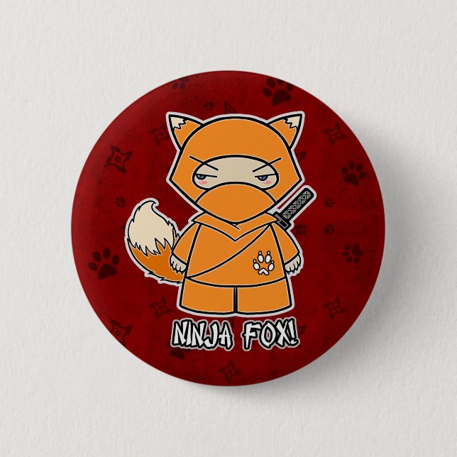 Ninja Fox! In Red Button (Front)