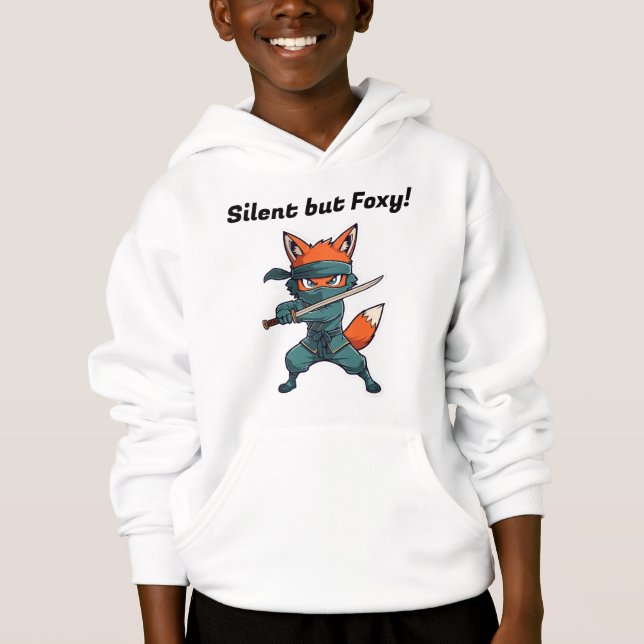 Ninja Fox Kids Sweatshirt – Cute Fox Hoodie (Front)