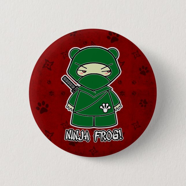 Ninja Frog! In Red Button (Front)