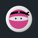 Ninja Girl 2 Inch Round Button<br><div class="desc">Stealth & Simple... just like Ninja.</div>
