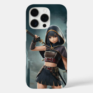 Ninja Girl Art – Dynamic and Fierce Warrior iPhone 16 Pro Case