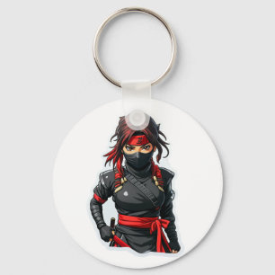 Ninja Girl Keychain