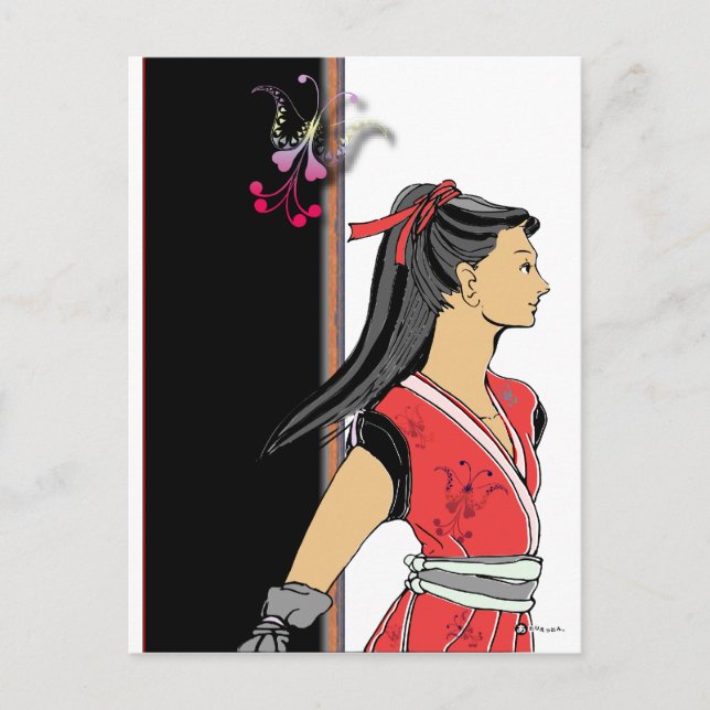 NINJA GIRL POSTCARD (Front)
