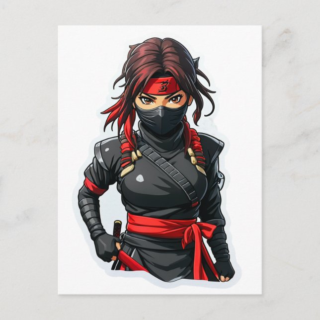 Ninja Girl Postcard (Front)
