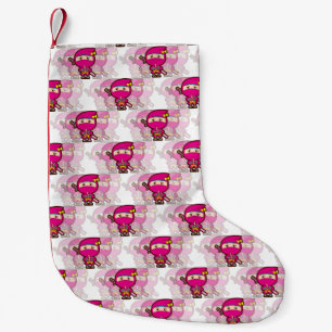 Ninja Girl Small Christmas Stocking