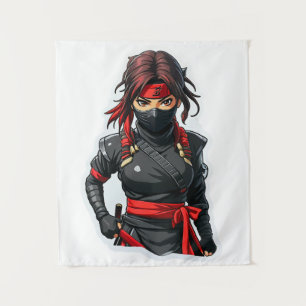 Ninja Girl Tapestry