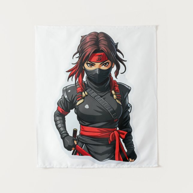 Ninja Girl Tapestry (Front)