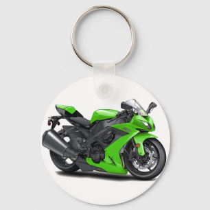 Ninja Green Bike Keychain
