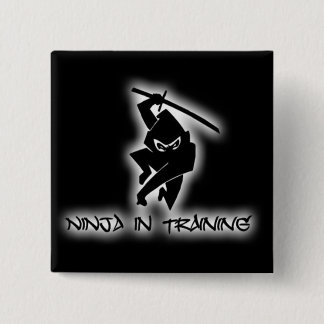 ninja in training 2 inch square button