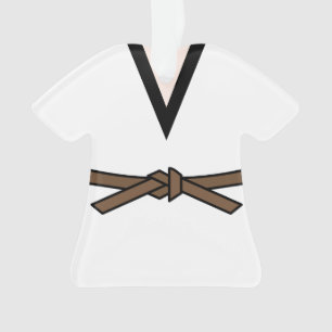 Ninja In Training Brown Belt Personalized Ornament