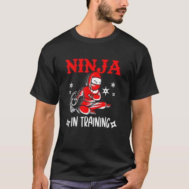 Ninja In Training For Shinobi Kids  Karate T-Shirt (Front)