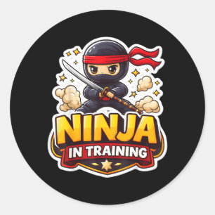 Ninja In Training Martial Arts Karate Taekwondo Classic Round Sticker