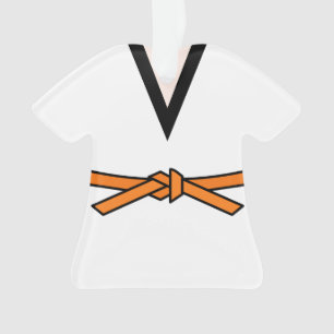 Ninja In Training Orange Belt Personalized Ornament