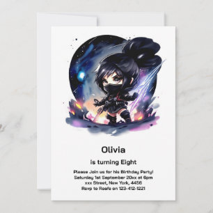 Ninja Invitation d'anniversaire