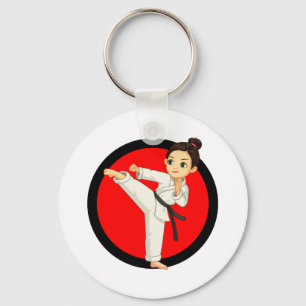Ninja/Karate Girl  Keychain