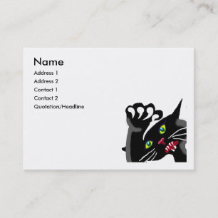 Ninja kitten - a cat with attitude business card