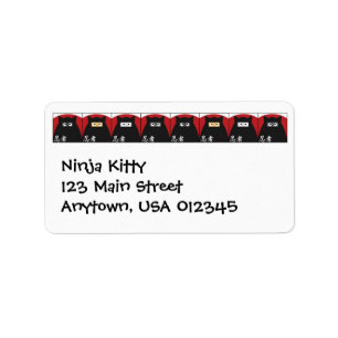 Ninja Kitty Address Label