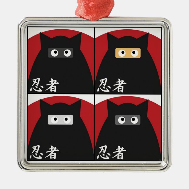 Ninja Kitty Ornament (Front)