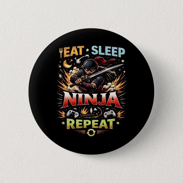 Ninja Life Loop 2 Inch Round Button (Front)