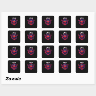 Ninja Logo – Bold Warrior Emblem Square Sticker