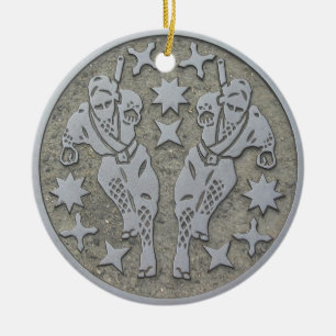 Ninja Manhole Ceramic Ornament