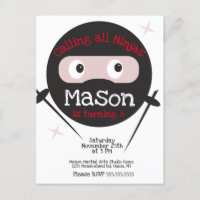 Ninja Martial Arts Karate Boys Birthday Any Age In