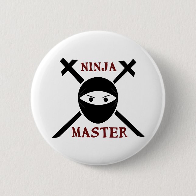 Ninja Master 2 Inch Round Button (Front)