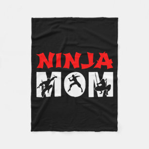 Ninja Mom Funny Ninja Mom For Women  Fleece Blanket