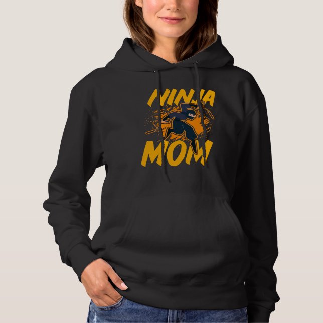 Ninja Mom Warrior Funny Hoodie (Front)