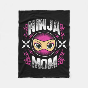 Ninja Mommy Ninjas Mom Mothers Day Mummy Martial Fleece Blanket