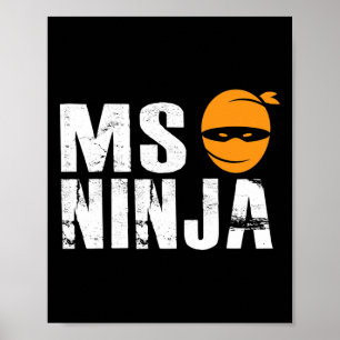 Ninja - Multiple Sclerosis Support Awareness Fight Poster