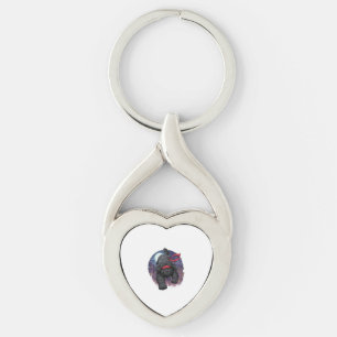 Ninja Newfie � Stealthy Big Dog Keychain