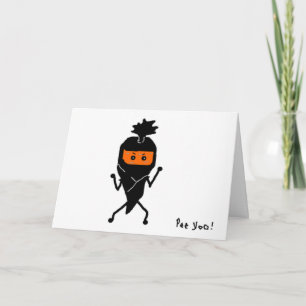 Ninja Ninjin Greeting Card