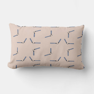 Ninja nunchaku on brown lumbar pillow