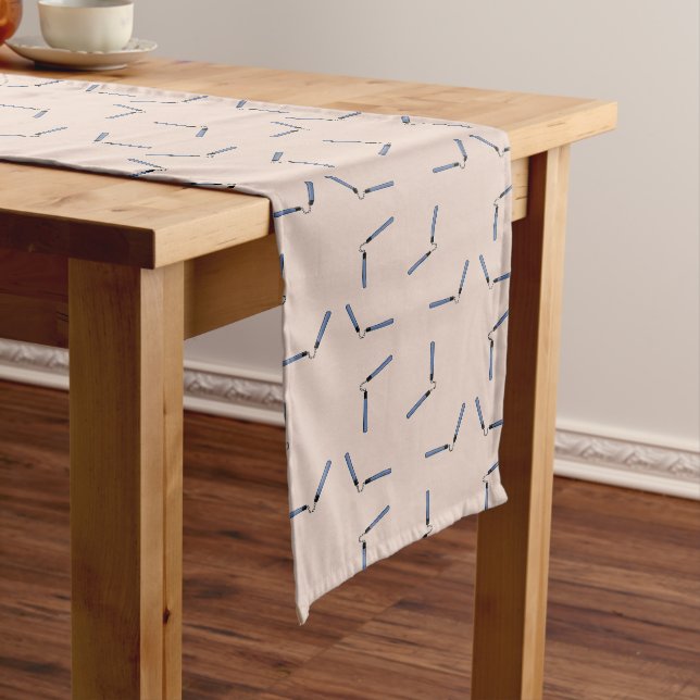 Ninja nunchaku on brown short table runner (In Situ)