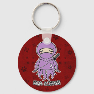 Ninja Octopus! In Red Keychain