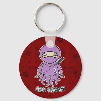 Ninja Octopus! In Red Keychain