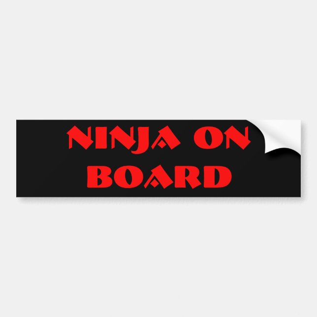 NINJA ON BOARD BUMPER STICKER (Front)