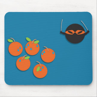 Ninja Orange Mouse Pad