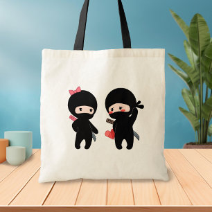 Ninja Pair, a Boy and a Girl Tote Bag